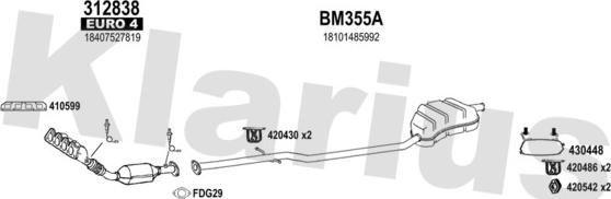 Klarius 620047U - Система выпуска ОГ abcparts.ee