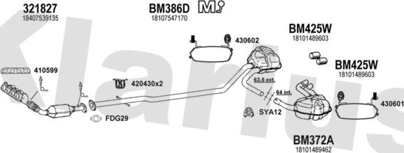 Klarius 620006U - Система выпуска ОГ abcparts.ee