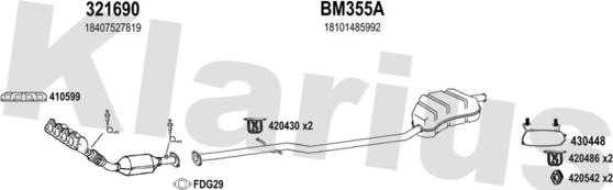 Klarius 620001U - Система выпуска ОГ abcparts.ee