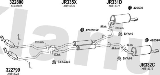 Klarius 080213U - Система выпуска ОГ abcparts.ee