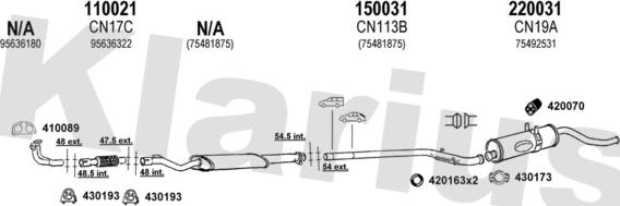 Klarius 180534E - Система выпуска ОГ abcparts.ee
