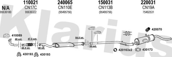 Klarius 180236E - Система выпуска ОГ abcparts.ee