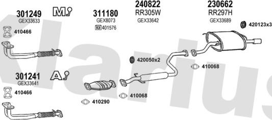 Klarius 120411E - Система выпуска ОГ abcparts.ee