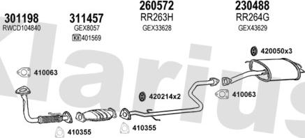 Klarius 120126E - Система выпуска ОГ abcparts.ee