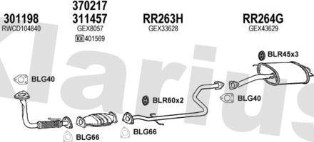 Klarius 120126U - Система выпуска ОГ abcparts.ee