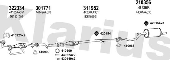 Klarius 800057E - Система выпуска ОГ abcparts.ee