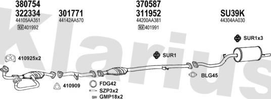 Klarius 800057U - Система выпуска ОГ abcparts.ee