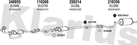 Klarius 800023E - Система выпуска ОГ abcparts.ee