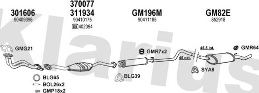 Klarius 390569U - Система выпуска ОГ abcparts.ee