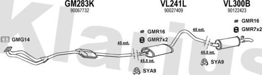Klarius 390098U - Система выпуска ОГ abcparts.ee