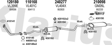 Klarius 390275E - Система выпуска ОГ abcparts.ee