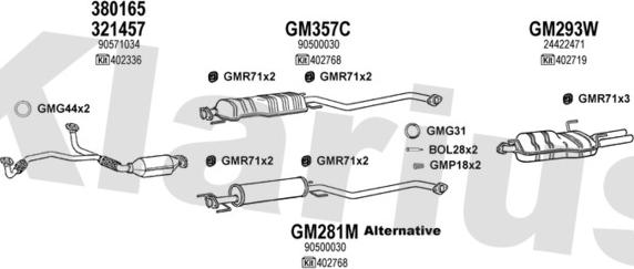 Klarius 391113U - Система выпуска ОГ abcparts.ee