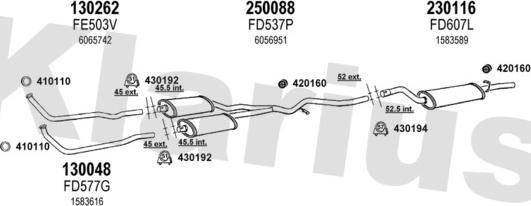 Klarius 360151E - Система выпуска ОГ abcparts.ee