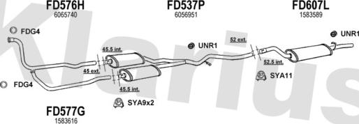 Klarius 361036U - Система выпуска ОГ abcparts.ee