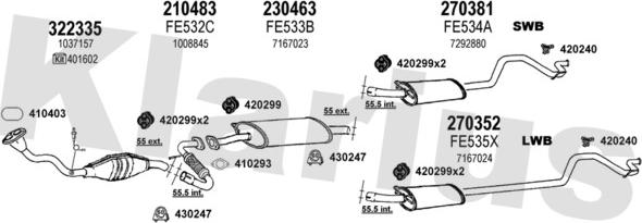 Klarius 361136E - Система выпуска ОГ abcparts.ee