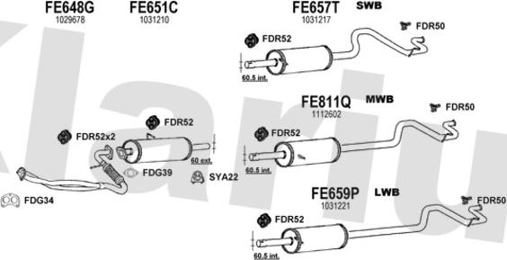 Klarius 361282U - Система выпуска ОГ abcparts.ee