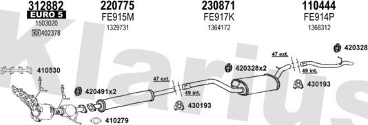 Klarius 362418E - Система выпуска ОГ abcparts.ee