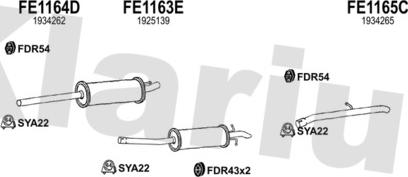 Klarius 362639U - Система выпуска ОГ abcparts.ee
