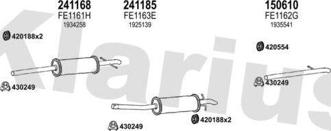 Klarius 362638E - Система выпуска ОГ abcparts.ee