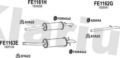Klarius 362638U - Система выпуска ОГ abcparts.ee