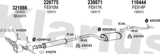 Klarius 362130E - Система выпуска ОГ abcparts.ee