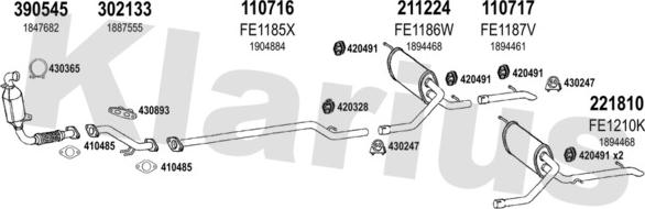 Klarius 362254E - Система выпуска ОГ abcparts.ee