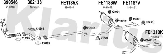 Klarius 362255U - Система выпуска ОГ abcparts.ee