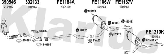 Klarius 362253U - Система выпуска ОГ abcparts.ee