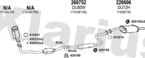 Klarius 300056E - Система выпуска ОГ abcparts.ee