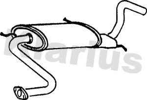 Klarius 240161 - Средний глушитель выхлопных газов abcparts.ee