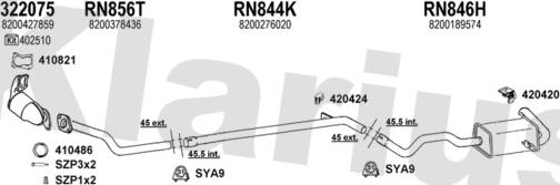 Klarius 720901U - Система выпуска ОГ abcparts.ee