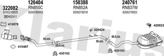 Klarius 720902E - Система выпуска ОГ abcparts.ee