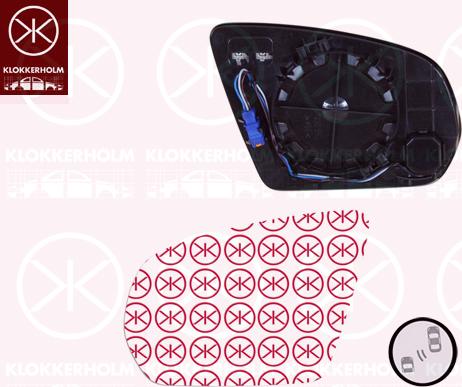 Klokkerholm 35101063 - Зеркальное стекло, наружное зеркало abcparts.ee