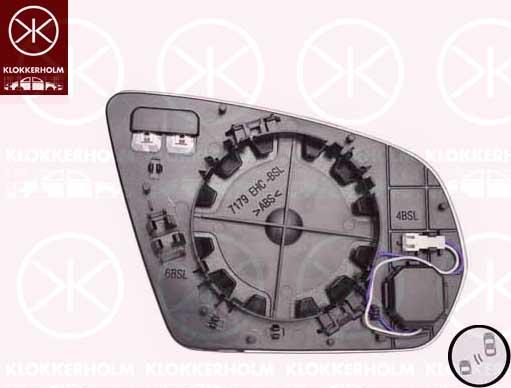 Klokkerholm 35301063 - Зеркальное стекло, наружное зеркало abcparts.ee
