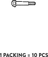 Klokkerholm 258-948 - Болт, система выпуска abcparts.ee