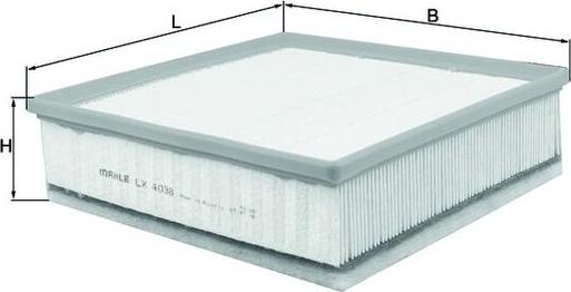 KNECHT LX 4038 - Воздушный фильтр двигателя abcparts.ee