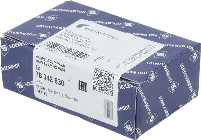 Kolbenschmidt 78042630 - Подшипник коленвала abcparts.ee