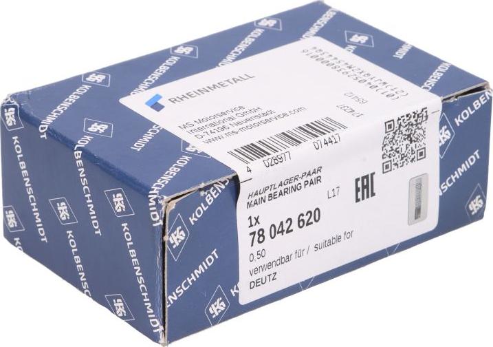Kolbenschmidt 78042620 - Подшипник коленвала abcparts.ee
