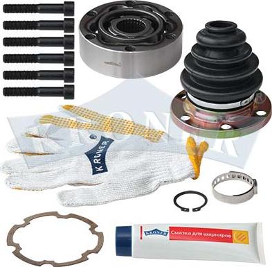 Kroner K103332 - Комплект ШРУСа, приводной вал, шарнир abcparts.ee