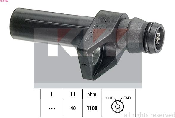 KW 453 482 - Датчик положения Коленвала, RPM abcparts.ee
