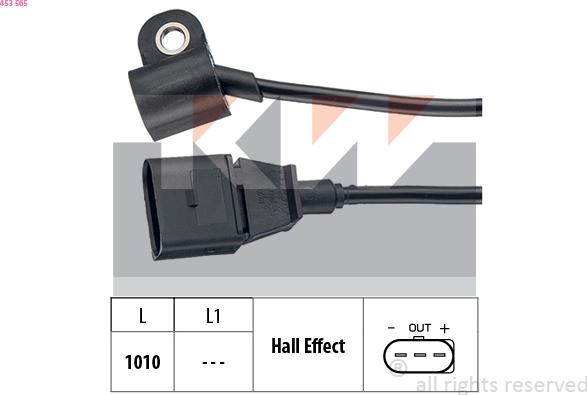 KW 453 565 - Датчик положения Распредвала abcparts.ee