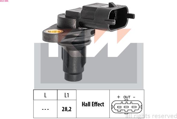 KW 453 695 - Датчик положения Распредвала abcparts.ee