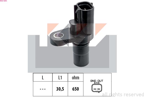 KW 453 635 - Датчик RPM, частота вращения abcparts.ee