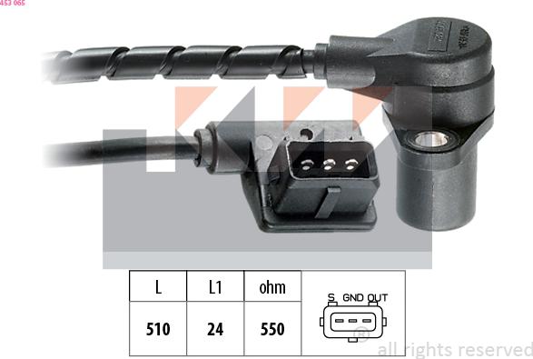 KW 453 065 - Датчик положения Коленвала, RPM abcparts.ee