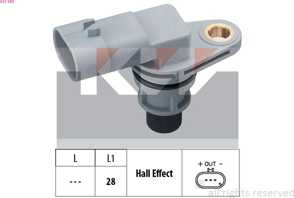KW 453 380 - Датчик положения Коленвала, RPM abcparts.ee