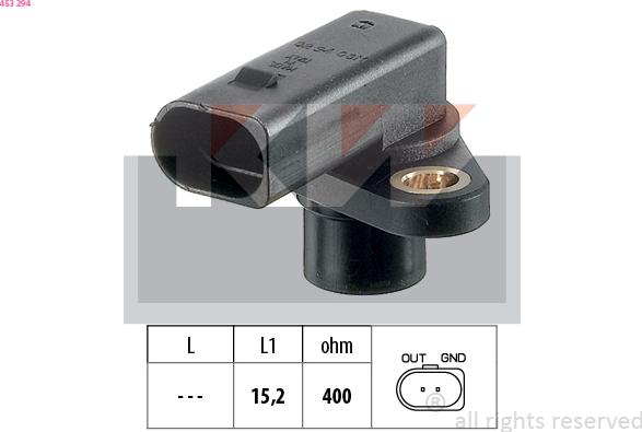 KW 453 294 - Датчик положения Коленвала, RPM abcparts.ee