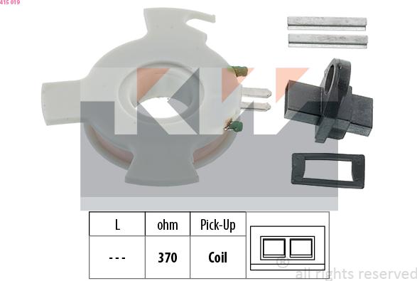 KW 415 019 - Датчик, импульс зажигания abcparts.ee
