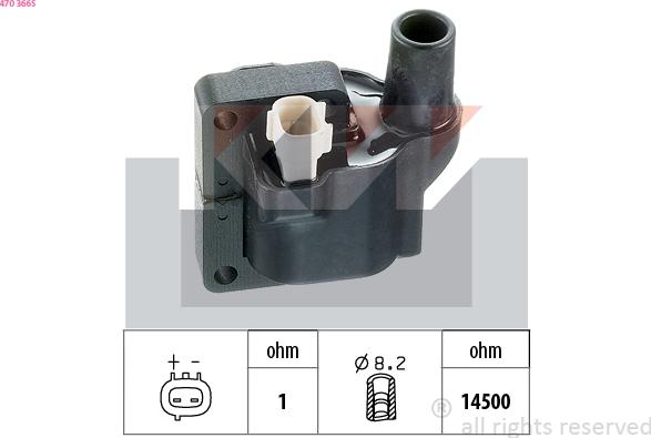 KW 470 366S - Катушка зажигания abcparts.ee