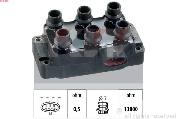 KW 470 289 - Катушка зажигания abcparts.ee