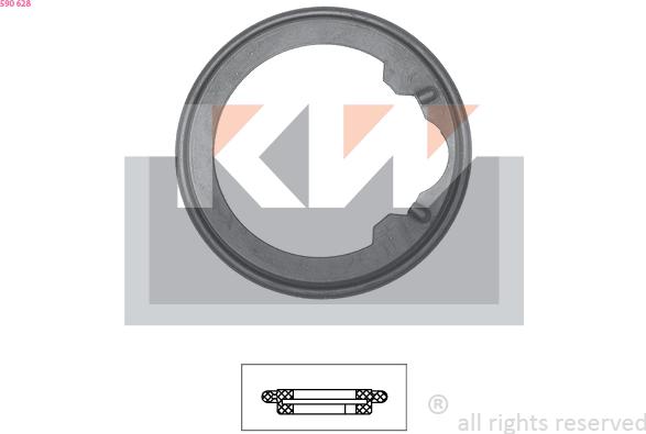 KW 590 628 - Прокладка, термостат abcparts.ee